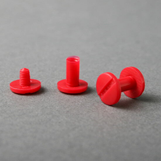 Plastic binding screws Red 50 pcs - Click Image to Close